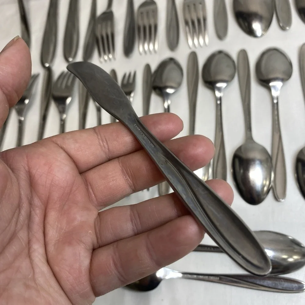 International Deluxe Stainless Flatware CHRISTIANIA‎ 36 Pc Forks Spoons Etc Lot
